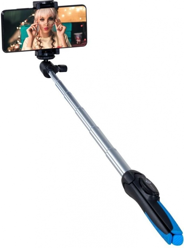Benro BK15 selfie stick en ministatief, zwart-blauw