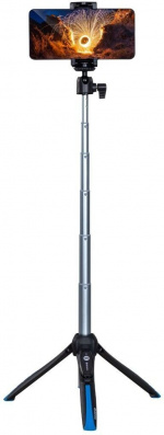 Benro BK15 selfie stick en ministatief, zwart-blauw