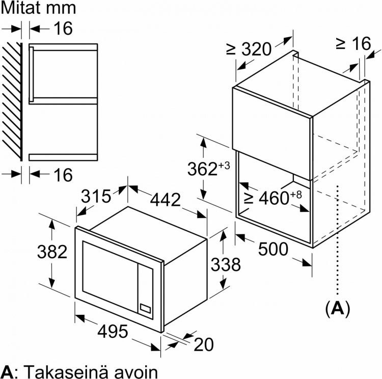 Bosch BFL523MW3 Serie 2 magnetron, wit