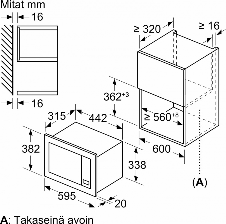 Bosch BFL623MS3 Serie 2 magnetron, staal