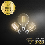 Airam LED A60 lamp, E27, 4000K, 806lm, helder koper