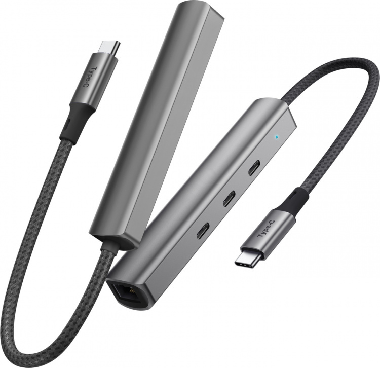 Bluecloud USB-C naar USB-C hub en gigabit ethernet adapter Bluecloud USB-C naar USB-C hub en gigabit ethernet adapter