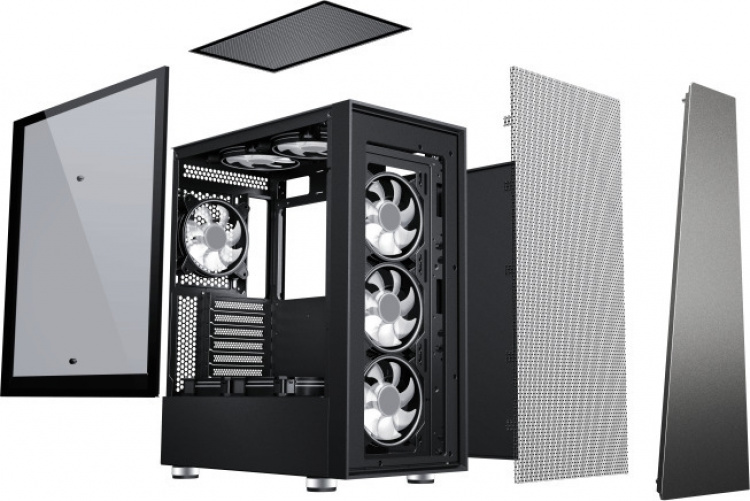 Blackstorm Artemis 3705 ATX-kast met venster, zwart