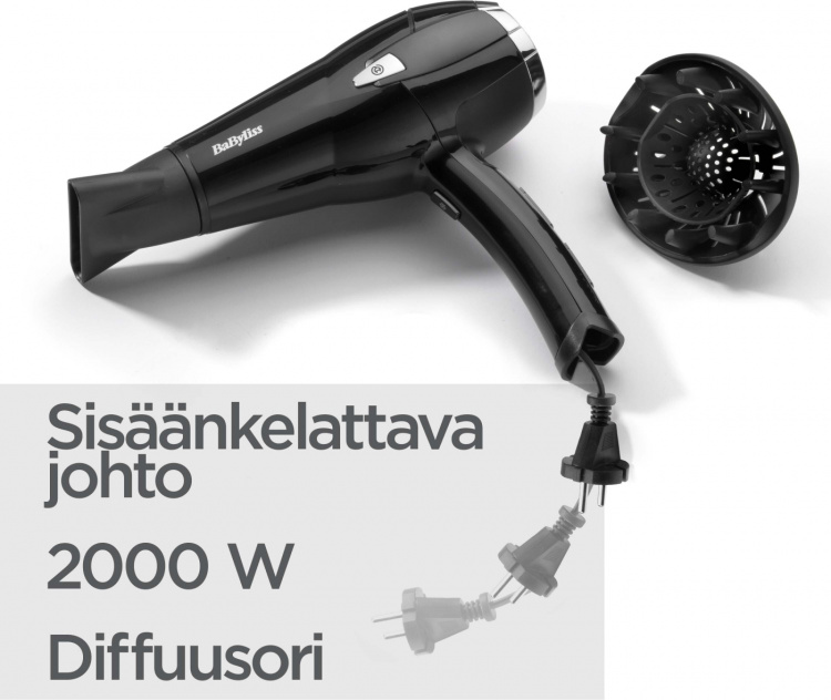 BaByliss D374DE Cordkeeper 2000 haardroger