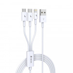 Devia kabel 3in1 Smart EC141 USB - Lightning + USB-C + MicroUSB 1,2 m 2A wit