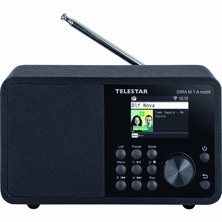 TELESTAR DIRA M 1 A Mobile EWF Batterijbediende Multifunctionele Mono Radio DAB+ / FM / Internet / Bluetooth Zwart TELESTAR DIRA M 1 A Mobile EWF Batterijbediende Multifunctionele Mono Radio DAB+ / FM / Internet / Bluetooth Zwart