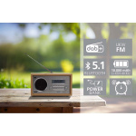imperial DABMAN 30 Mobiele DAB+ / FM-radio Hout