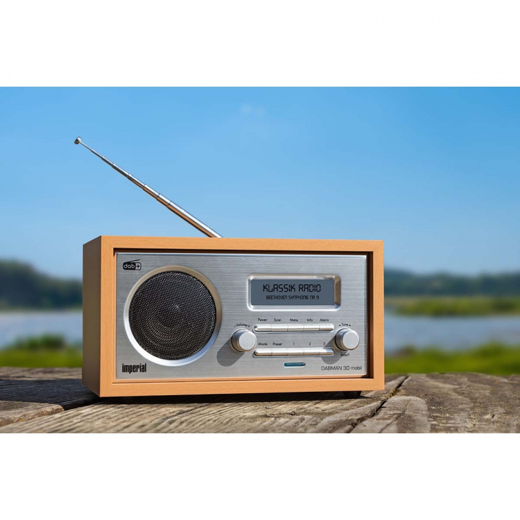 imperial DABMAN 30 Mobiele DAB+ / FM-radio Hout