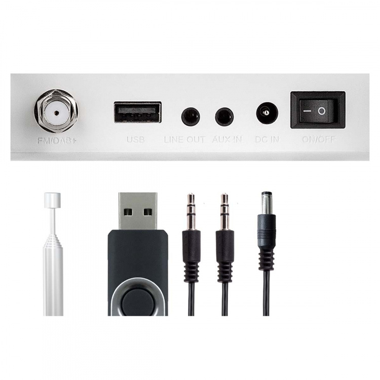 imperial DABMAN i460 multifunctionele radio wit-zilver