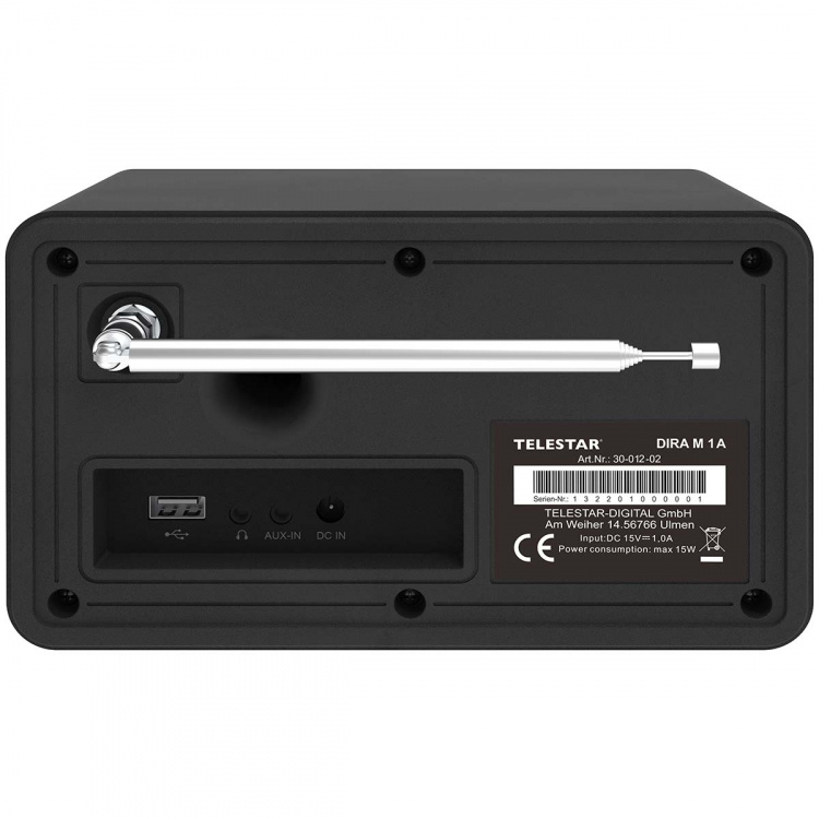 TELESTAR DIRA M 1 A EWF Compacte Multifunctionele Mono Radio Zwart