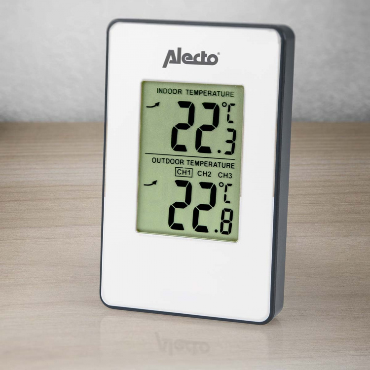 Alecto Weerstation met draadloze sensor wit