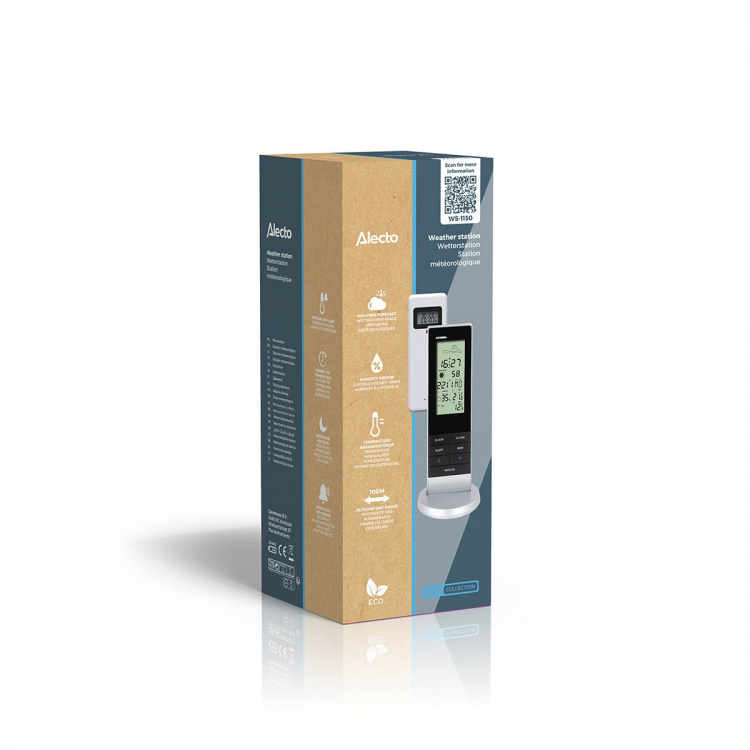 Alecto Weerstation met draadloze sensor Zwart / Zilver