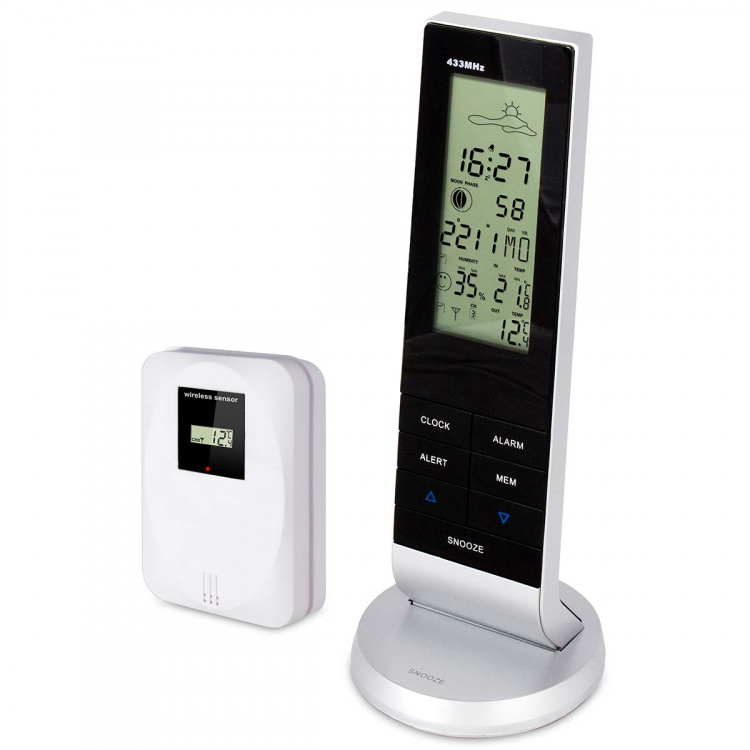 Alecto Weerstation met draadloze sensor Zwart / Zilver