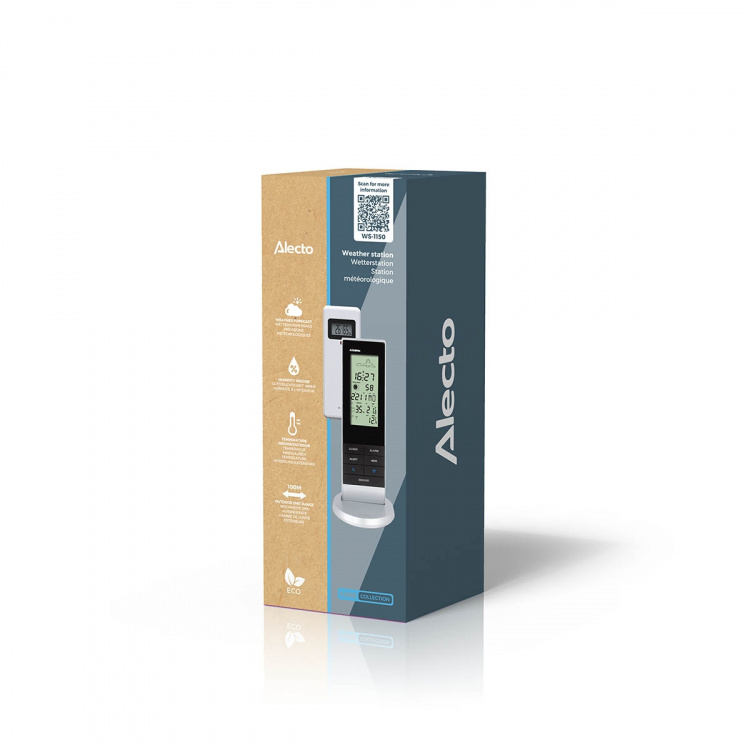 Alecto Weerstation met draadloze sensor Zwart / Zilver