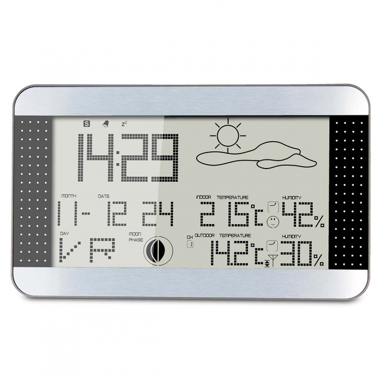 Alecto Weerstation met draadloze sensor Silver
