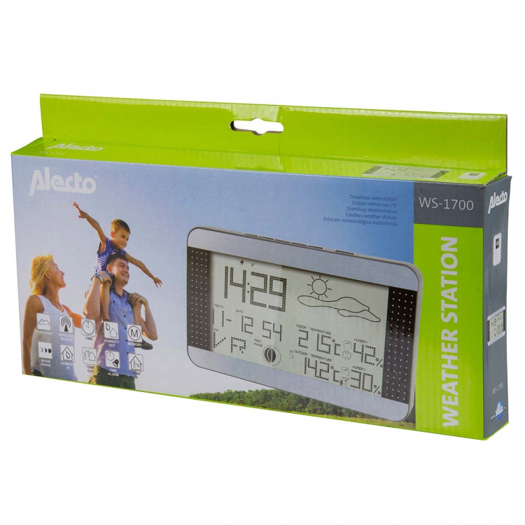 Alecto Weerstation met draadloze sensor Silver