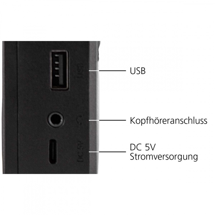 imperial DABMAN 17 draagbare DAB+/FM-radio met Bluetooth zwart