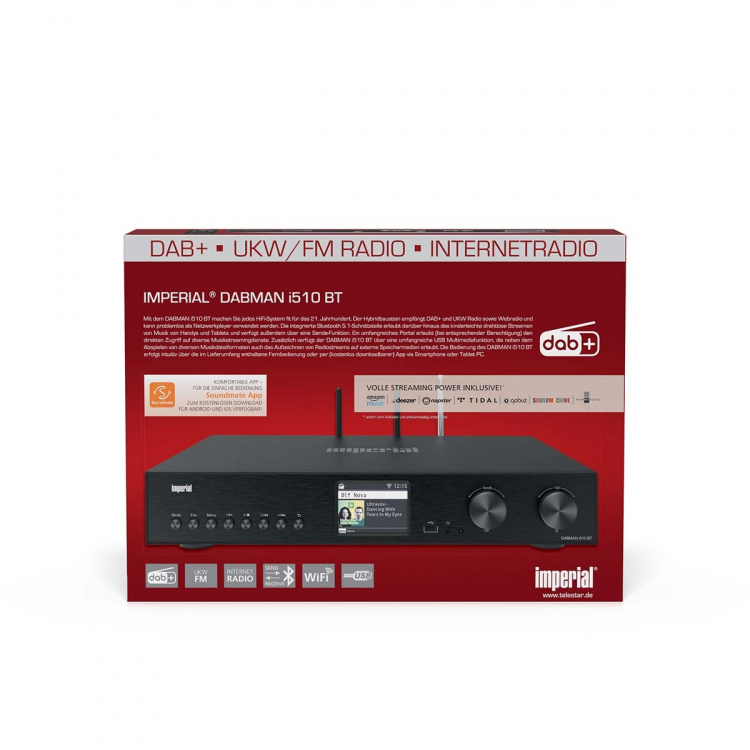 imperial DABMAN i510 BT Multifunctionele radio DAB+ / FM / Internet / Bluetooth Zwart