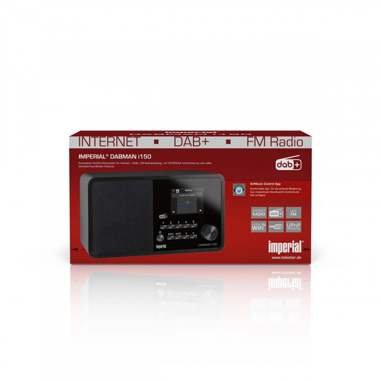 imperial DABMAN i150 Compacte Hybride Radio voor Internet / DAB+ / FM Zwart