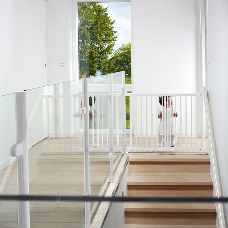 Baby Dan Barnsäkerhetsgrind Flexifit Trä Vit 69-106,5cm