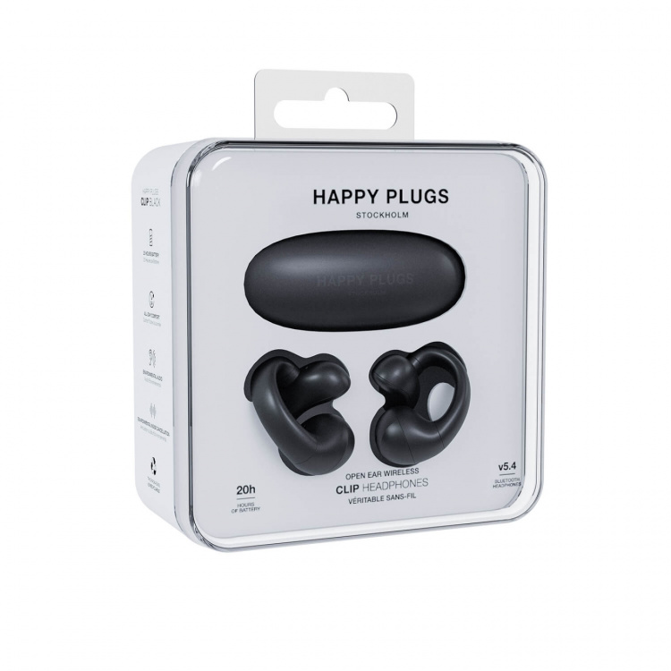Happy Plugs Hörlur Clip OWS True-Wireless Svart Happy Plugs Hörlur Clip OWS True-Wireless Svart