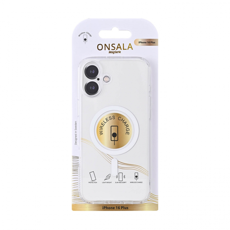 Onsala Mobilskal TPU MagSeries Transparent - iPhone 16 Plus