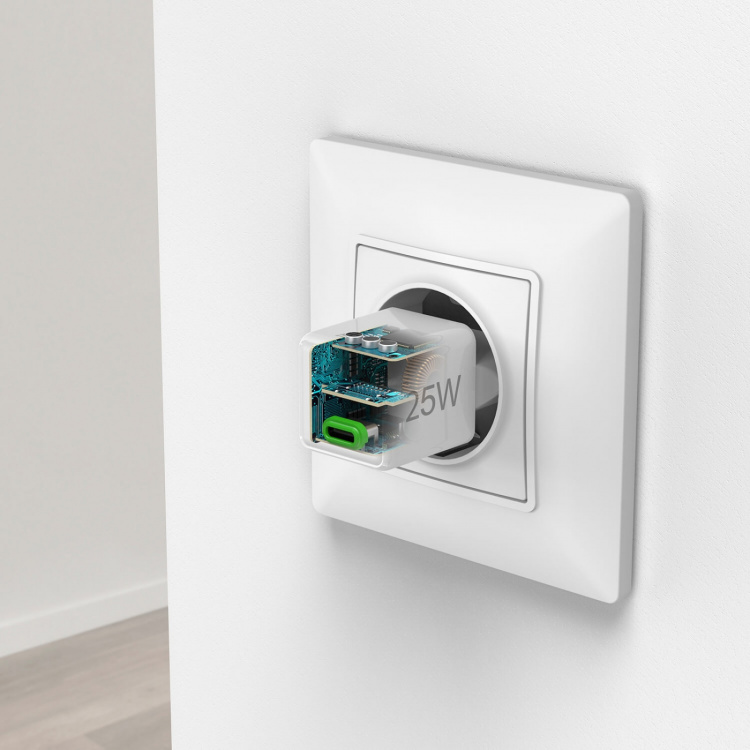 Hama Mini Snabbladdare USB-C PD 25W Vit