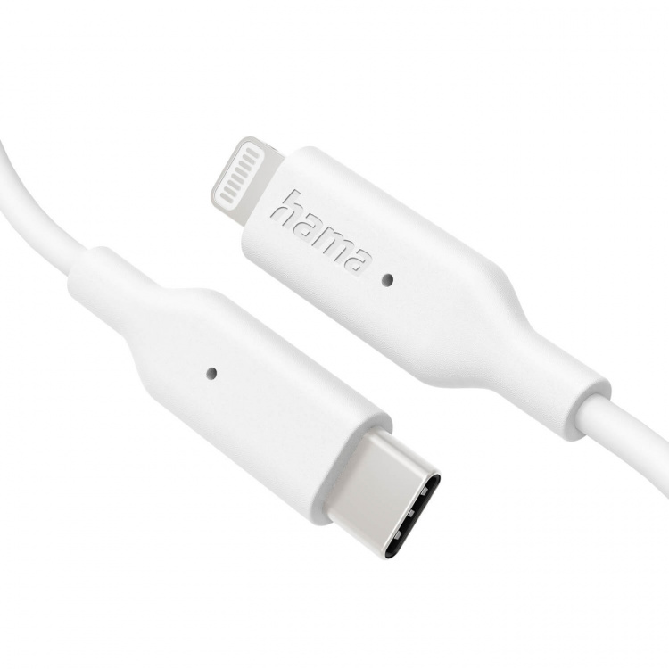Hama Laddningskabel USB-C till Lightning 1,0m Vit Hama Laddningskabel USB-C till Lightning 1,0m Vit