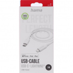Hama Laddningskabel USB-C till Lightning 1,0m Vit Hama Laddningskabel USB-C till Lightning 1,0m Vit