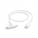 Hama Laddningskabel USB-C till USB-C eller Lightning 1,5 m Vit Hama Laddningskabel USB-C till USB-C eller Lightning 1,5 m Vit
