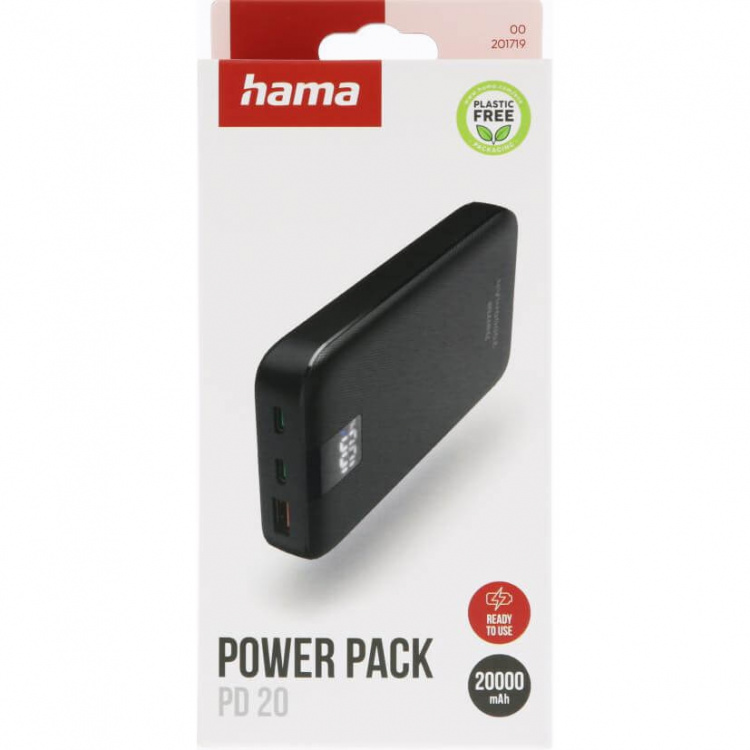 Hama Powerbank PD 20000mAh 2xUSB-C+1xUSB-A Antracit