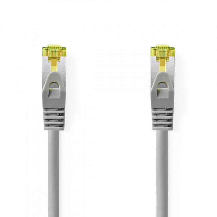 Nedis CAT7 Netwerkkabel | S/FTP | RJ45 Male | RJ45 Male | 0.25 m | Snagless | Rond | LSZH | Grijs | Label