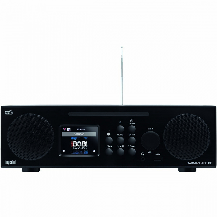 imperial DABMAN i450 CD Multifunctionele Stereo Radio voor DAB+ / FM / Internet Zwart