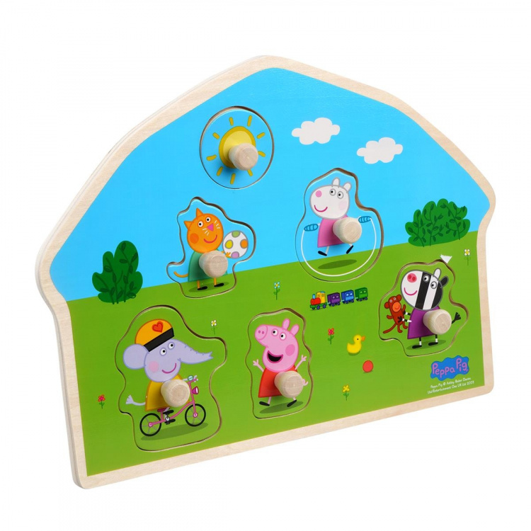 Barbo Toys Houten puzzel in de vorm van Peppa Pig - Speeltuin