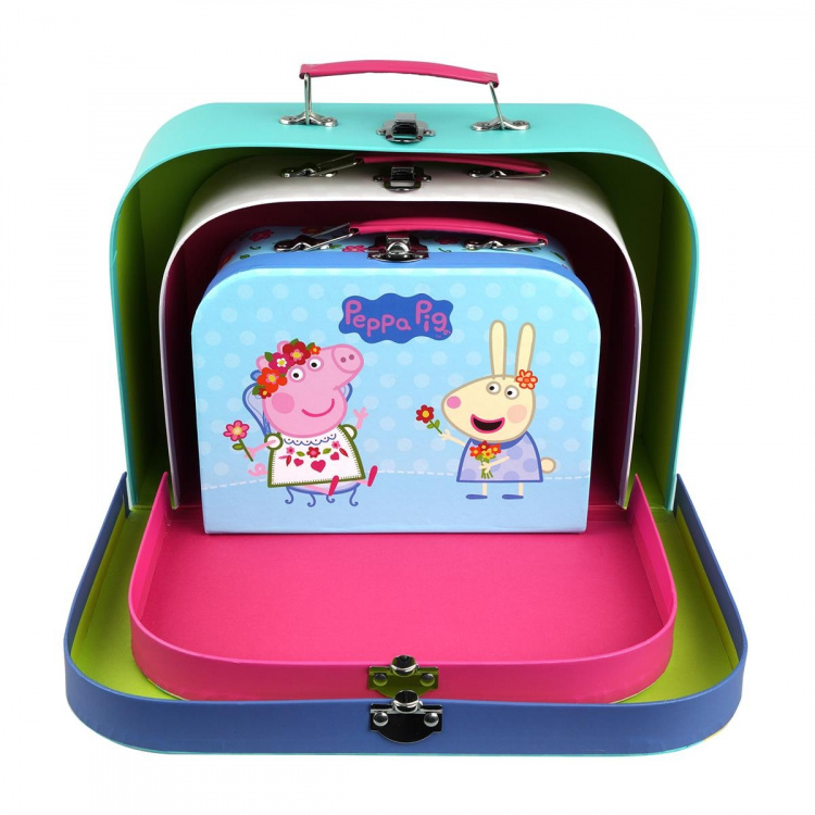Barbo Toys Peppa Pig kofferset 3-delig assorti Barbo Toys Peppa Pig kofferset 3-delig assorti