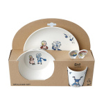 Barbo Toys Emil 100% Melamine 5-delig pakket (bord, kom, beker, 2 lepels)