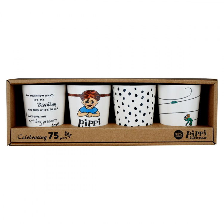 Barbo Toys Pippi 100% Melamine Servies 4 Tuimelbekerset