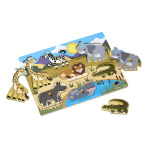 Melissa & Doug Houten Knijppuzzel Safari