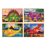 Melissa & Doug Houten puzzels in een doos dinosaurus