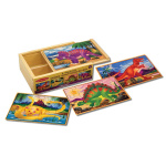 Melissa & Doug Houten puzzels in een doos dinosaurus