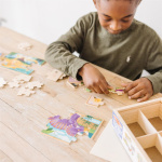 Melissa & Doug Houten puzzels in een doos dinosaurus