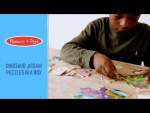 Melissa & Doug Houten puzzels in een doos dinosaurus
