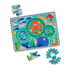 Melissa & Doug Houten Tandwiel Puzzel Onder Water