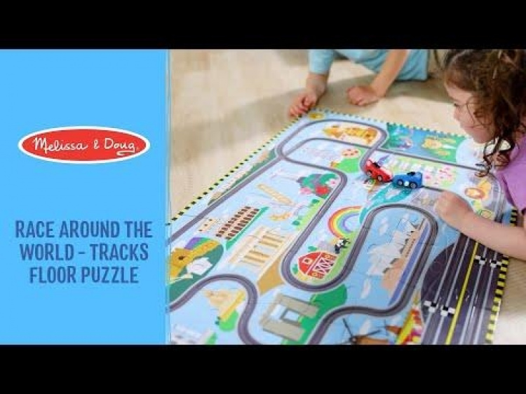 Melissa & Doug Vloer Puzzel & Speelset Racebaan