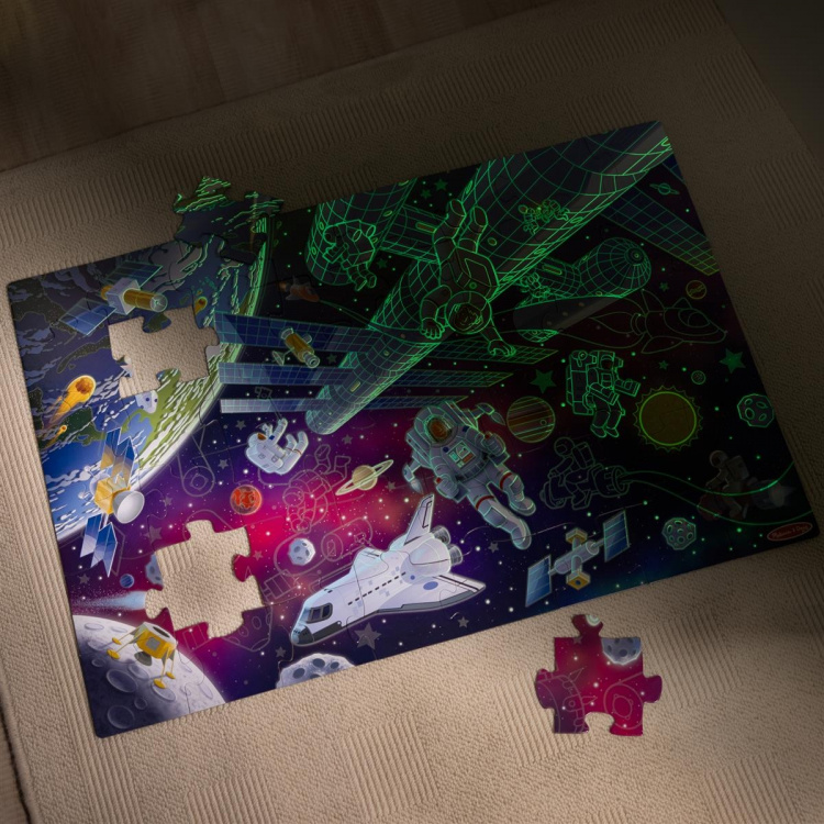 Melissa & Doug Vloerpuzzel Outer Space Glow in the Dark
