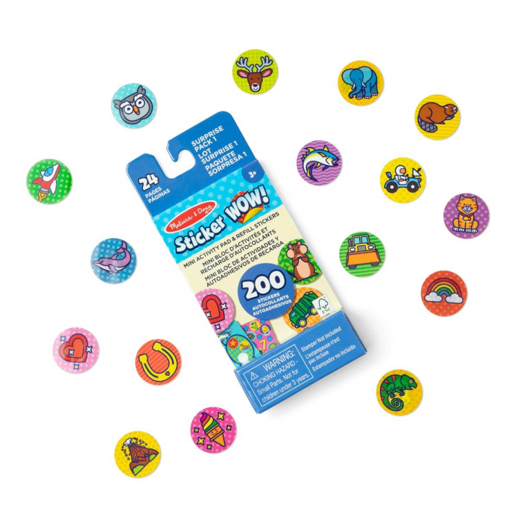 Melissa & Doug Sticker WOW! Mini activiteitenblok & navulstickers : Verrassingspakket 1