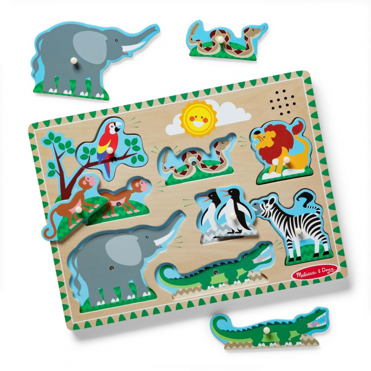Melissa & Doug Geluidspuzzel dierentuindieren