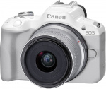 Canon EOS R50 systeemcamera, wit + 18-45 mm objectief Canon EOS R50 systeemcamera, wit + 18-45 mm objectief