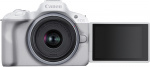 Canon EOS R50 systeemcamera, wit + 18-45 mm objectief Canon EOS R50 systeemcamera, wit + 18-45 mm objectief