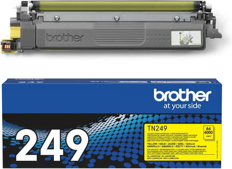 Brother TN249Y laserinktcartridge, geel Brother TN249Y laserinktcartridge, geel